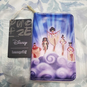 NWT Loungefly Disney Hercules Muses Clouds Zip Around Wallet